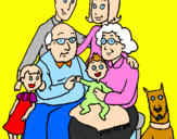 Coloring page Family  painted bymin familie