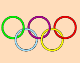 Coloring page Olympic rings painted bylaura form denmark