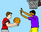 Coloring page Defending player painted byisaiah