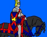Coloring page Knight on horseback painted byshavin a Horse
