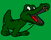 Coloring page Crocodile painted byDanya Wazzy