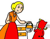 Coloring page Little red riding hood 2 painted bygiulian
