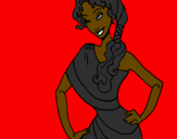 Coloring page Roman seductress painted byjeppe