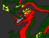 Coloring page Chinese dragon painted byMommaJen