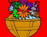 Coloring page Basket of flowers 11 painted byStoffr
