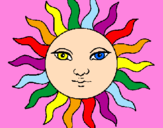 Coloring page Sun painted byKK