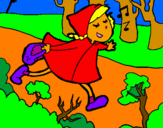 Coloring page Little red riding hood 6 painted bySISSY