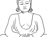 Coloring page Buddha painted bychris