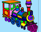 Coloring page Train painted bymie