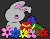 Coloring page Easter Bunny painted byKristina