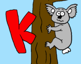Coloring page Koala painted byKK