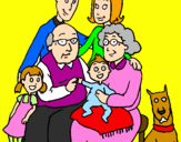 Coloring page Family  painted bycecilie v