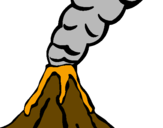 Coloring page Volcano painted byjordy