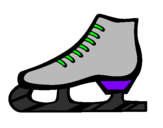 Coloring page Figure skate painted byraquel