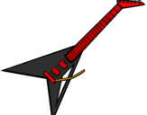 Coloring page Electric guitar II painted byandreas denmark