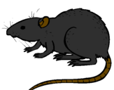 Coloring page Underground rat painted bybrushing of teeth