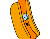 Coloring page Hot dog painted byGABRIELLA
