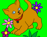 Coloring page Kitten painted bymaria