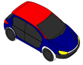 Coloring page Car seen from above painted byjeny