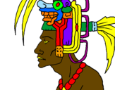 Coloring page Tribal chief painted bykelan