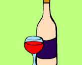 Coloring page Wine painted byMARILIZA
