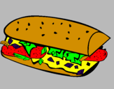 Coloring page Sandwich painted byhbiba