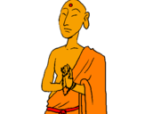 Coloring page Monk painted bymagnus 3.a