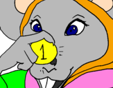 Coloring page The vain little mouse 3 painted by1