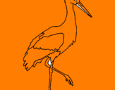 Coloring page Stork  painted byahmad