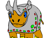 Coloring page Rhinoceros painted bysimon