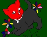Coloring page Kitten painted byShannen