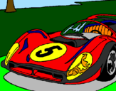 Coloring page Car number 5 painted byjeny