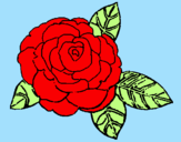 Coloring page Rose painted byMARILIZA