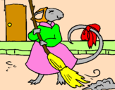 Coloring page The vain little mouse 8 painted by1
