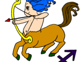 Coloring page Sagittarius painted byyoshi