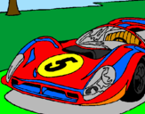 Coloring page Car number 5 painted bykelan