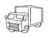 Coloring page Truck painted byReuben B.