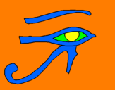 Coloring page Eye of Horus painted bykelan