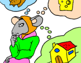 Coloring page The vain little mouse 4 painted by1