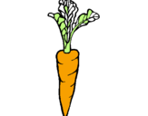 Coloring page carrot painted byReuben B.