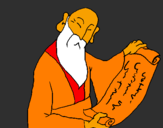 Coloring page Japanese philosopher painted bymagnus 3.a