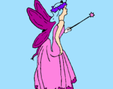 Coloring page Fairy with long hair painted bymatilde