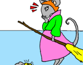 Coloring page The vain little mouse 2 painted by1
