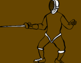 Coloring page Fencing defense painted byahmad