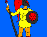 Coloring page Trojan warrior painted bymagnus 3.a