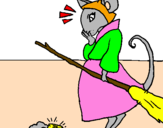 Coloring page The vain little mouse 2 painted by1