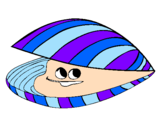 Coloring page Clam painted bysayde