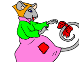 Coloring page The vain little mouse 7 painted by1