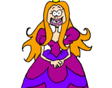 Coloring page Ugly princess painted byugly