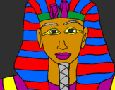 Coloring page Tutankamon painted bykelan